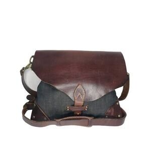 Sandast Canary Crossbody Bag Messenger Bag Unisex Denim Leather Made In USA